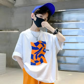 Ivory Illusions Chic White Oversized Tees for Kids